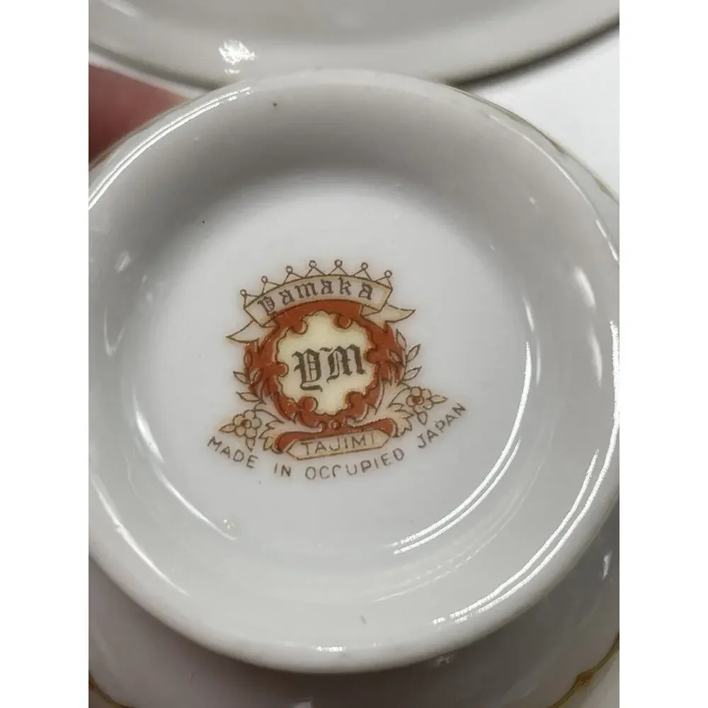 Damars DM Tajimi 5-Pc Place Setting‎ OCCUPIED Japen 1940's Dinnerware